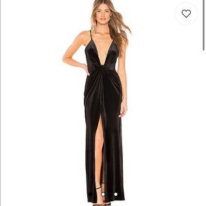 Superdown Deep V Maxi Dress